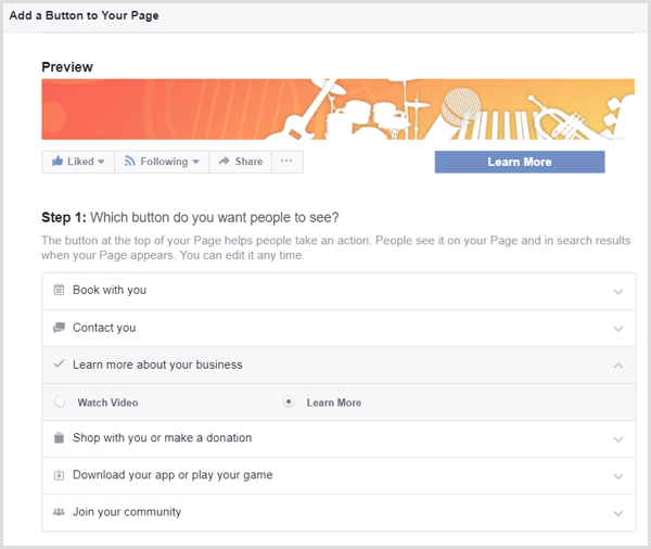 Facebook dodaje przycisk CTA do strony
