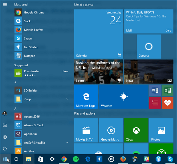 Jak zrobić, aby menu Start systemu Windows 10 było duplikowane wśród wszystkich kont użytkowników