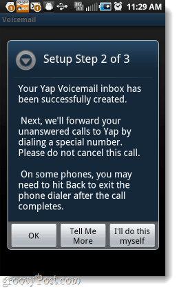 Skonfiguruj pocztę głosową Yap krok 2