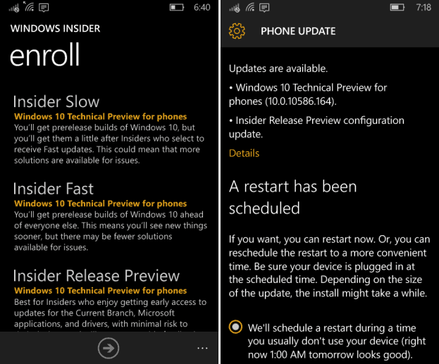 Windows 10 Mobile Build 10586.164 wydany, przełącz pierścienie, aby go zdobyć