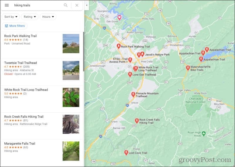 mapy google szlaki turystyczne