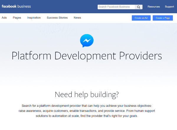 Nowy katalog dostawców rozwoju platform na Facebooku to źródło dla firm umożliwiające znalezienie dostawców specjalizujących się w tworzeniu doświadczeń w programie Messenger.