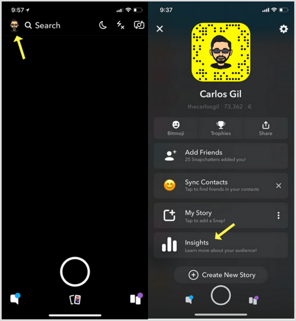 Snapchat Insights, jak uzyskać dostęp