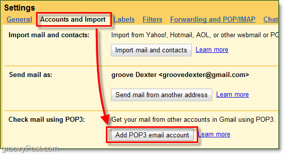 importuj zewnętrzne e-maile zewnętrzne do Gmaila bez przekazywania