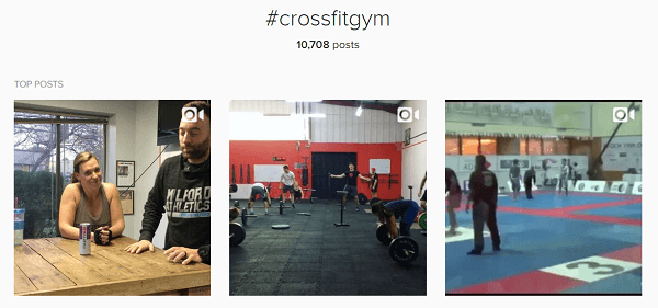 Jeśli masz siłownię crossfit, użyj jej jako jednego z 30 różnorodnych hashtagów.