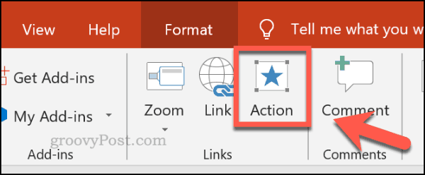 Ustawianie akcji w programie PowerPoint