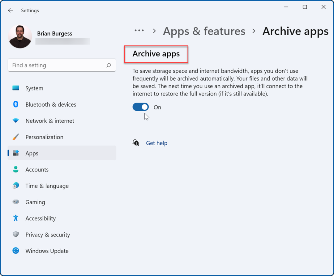 Jak włączyć aplikacje do archiwizacji w systemie Windows 11?