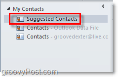 Sugerowane kontakty w programie Outlook 2010