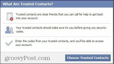 zaufane kontakty na Facebooku