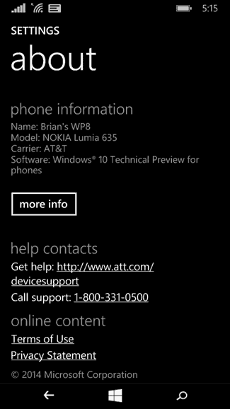 Windows 10 Preview techniczny dla telefonów