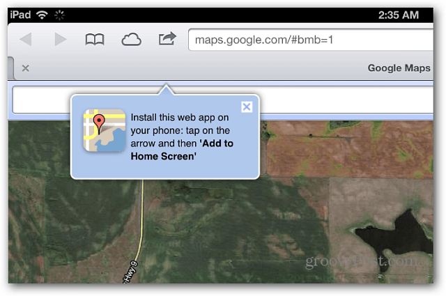 Mapy Google w Safari iOS 6