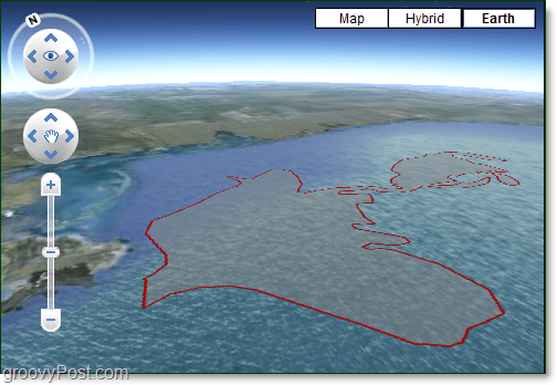 wyciek oleju zatoki w Google Earth