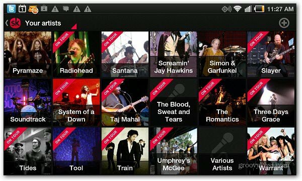 SongKick ma teraz aplikację na Androida