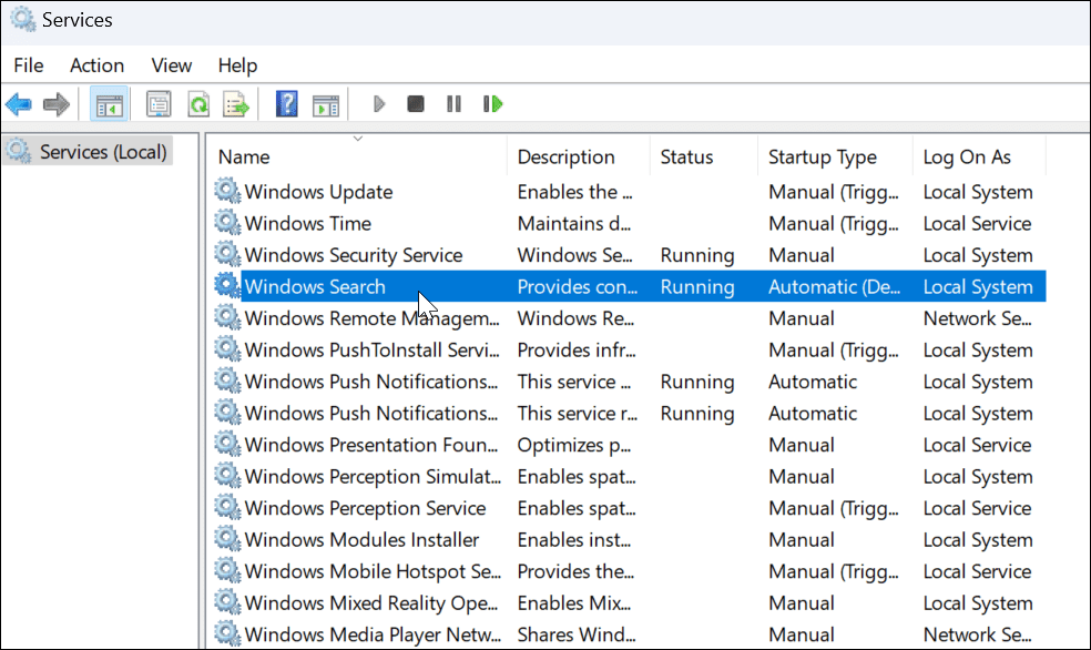 Pasek wyszukiwania systemu Windows 11 nie działa
