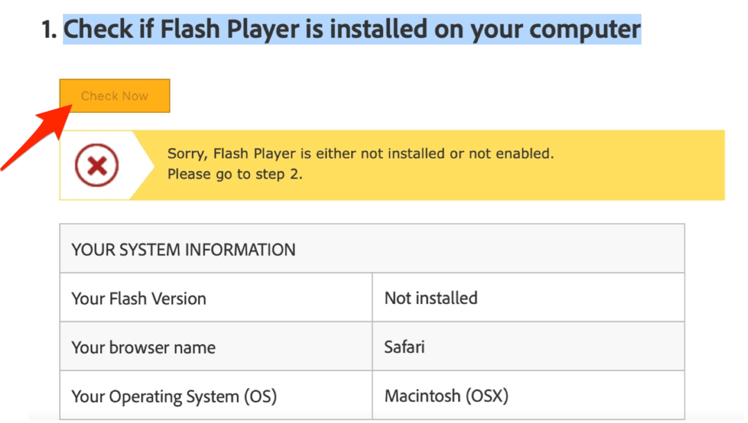 Potwierdź usunięcie Adobe Flash