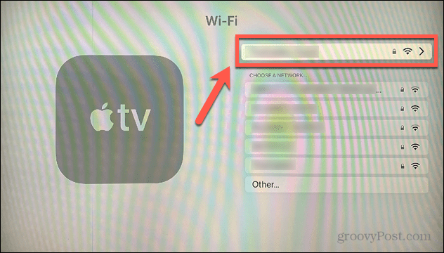 połączenie Wi-Fi Apple TV