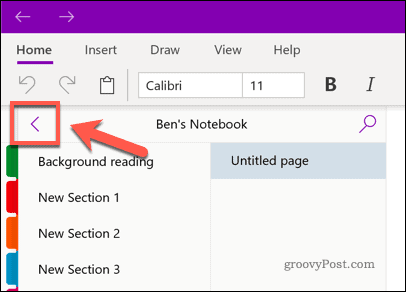 OneNote Pokaż ikonę notesów