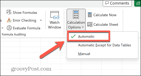 automatyczne obliczanie Excela