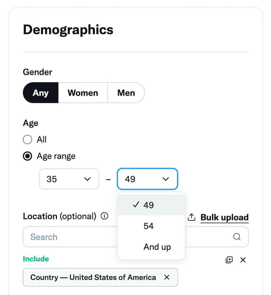 jak skalować reklamy-na-Twitterze-rozszerzać-docelową-odbiorców-poszerzać-ograniczające-opcje-kierowania-lokalizacji-wiek-płeć-urządzenie-dane-demograficzne-przykład-6