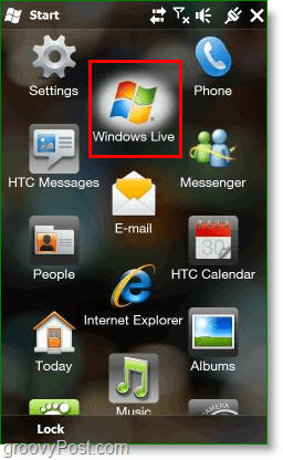 gdzie Windows Live pojawia się na pulpicie Windows Mobile