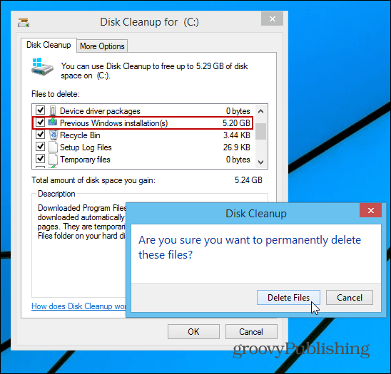 Poprzednie instalacje systemu Windows