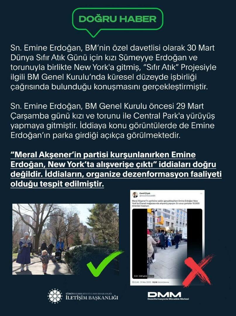 Brudna operacja percepcji przez Emine Erdogan 
