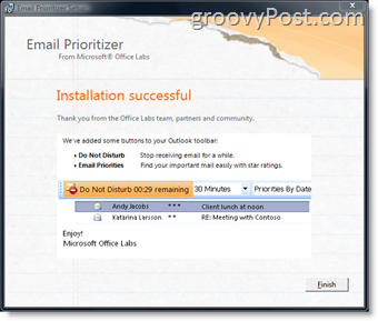 Jak zorganizować skrzynkę odbiorczą z nowym dodatkiem Email Prioritizer dla Microsoft Outlook:: groovyPost.com