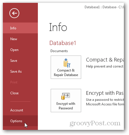 otwórz opcje Office 365