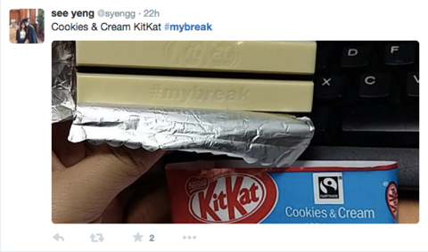 Tweet klienta KitKat