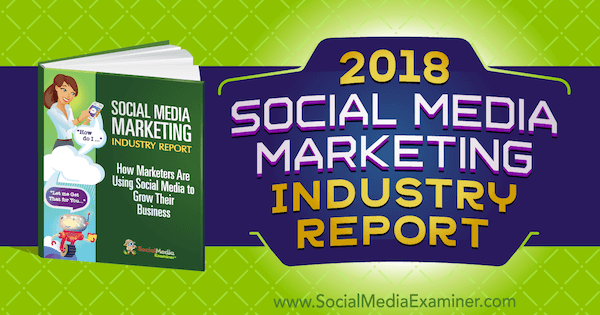 Raport branżowy 2018 o marketingu w mediach społecznościowych na temat Social Media Examiner.