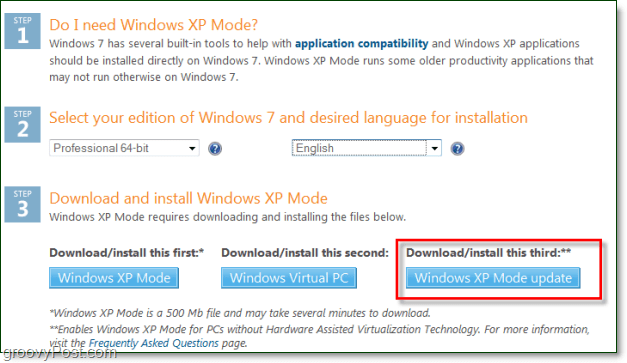 Uruchom tryb Windows 7 XP bez wirtualizacji sprzętowej
