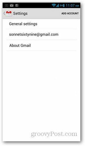 Gmail dodaj konto na Androida