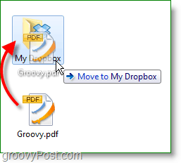 Zrzut ekranu Dropbox - przeciągnij i upuść pliki, aby utworzyć ich kopię zapasową online