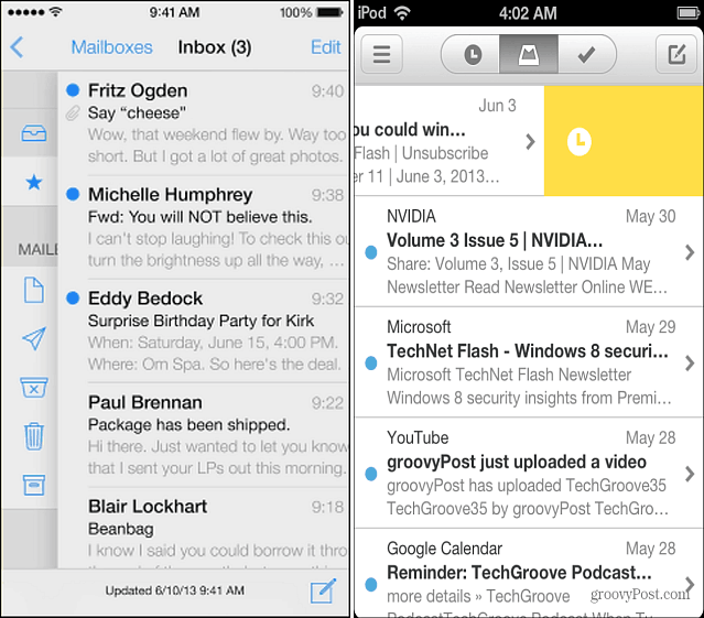 Mail iOS 7 i aplikacja Mailbox