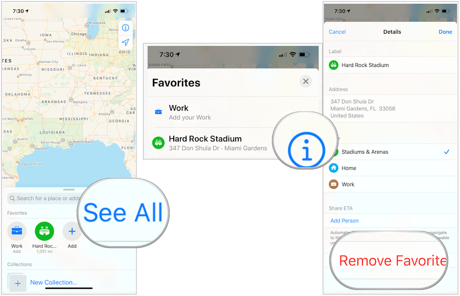 Mapy Apple usuwają ulubione