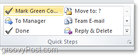 dostosuj listę szybkich kroków w programie Outlook 2010