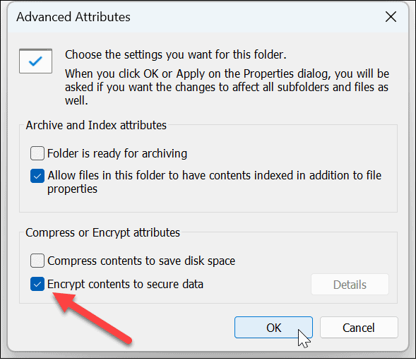 Szyfruj pliki i foldery w systemie Windows 11