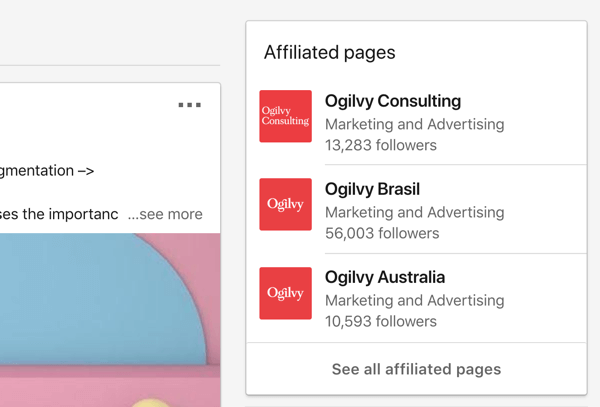 Powiązane strony firmy Ogilvy w serwisie LinkedIn.