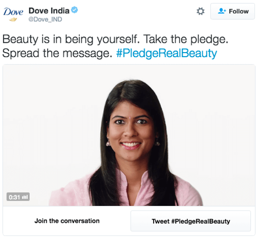 Dove India Twitter reklama konwersacyjna