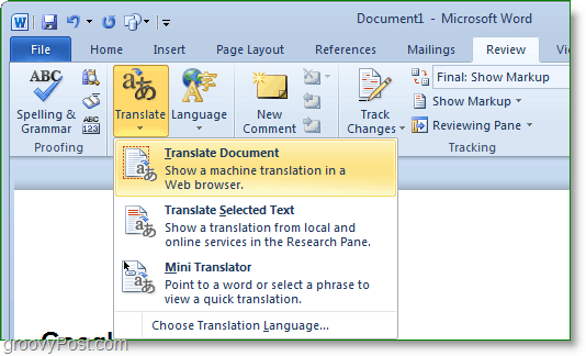 jak przetłumaczyć cały dokument programu Microsoft Word na język hiszpański lub inny język