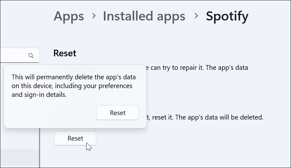 Zresetuj poprawkę aplikacji, spotify shuffle, nie tasowanie