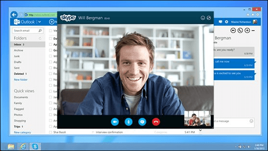 Skype jest teraz dostępny za pośrednictwem poczty e-mail programu Outlook.com