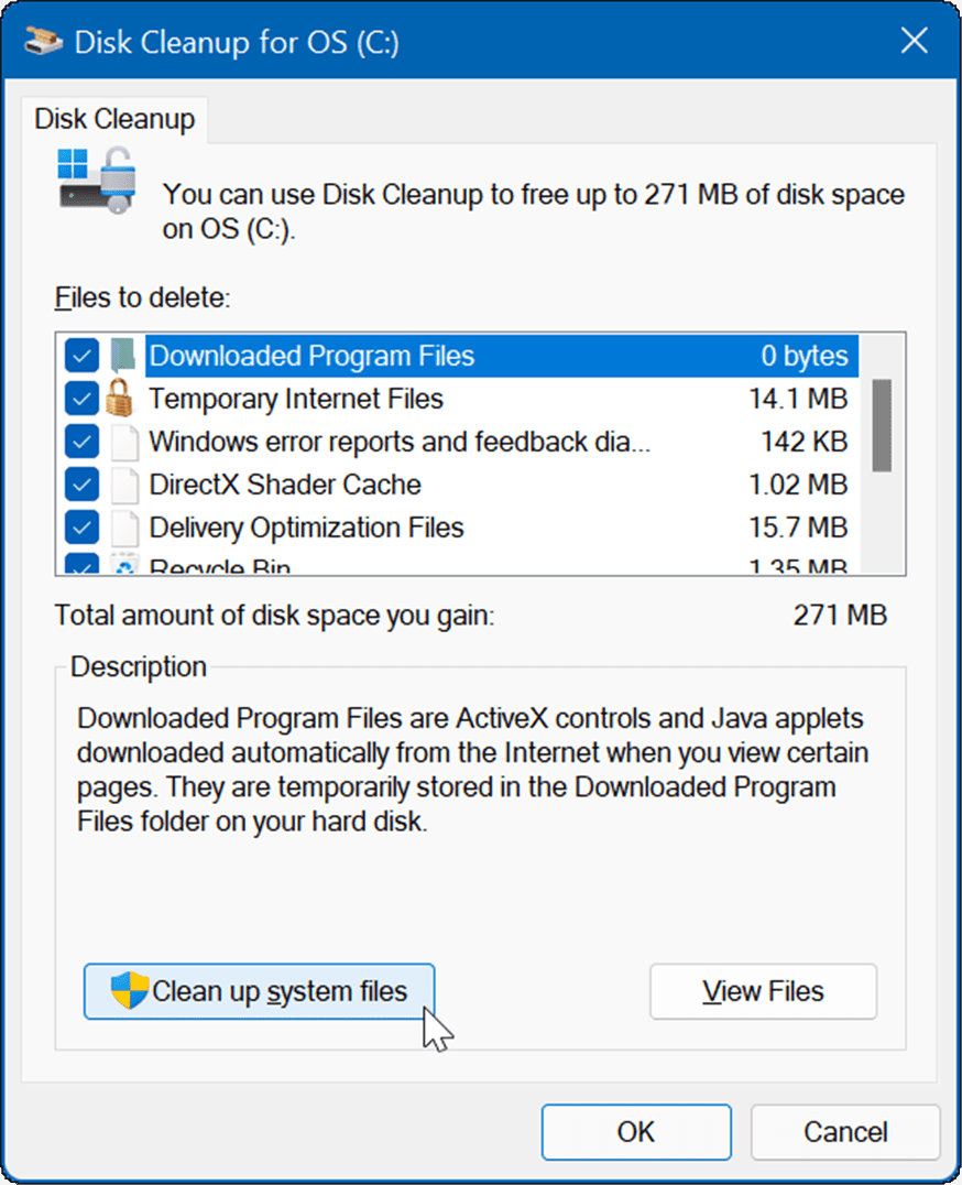 czyszczenie dysku usuń pliki tymczasowe w systemie Windows 11