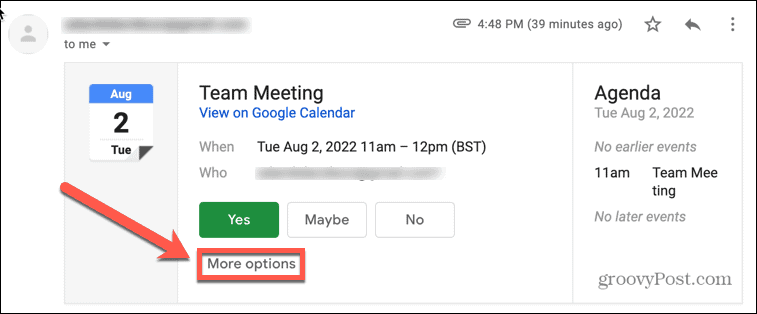 google kalendarz gmail więcej opcji