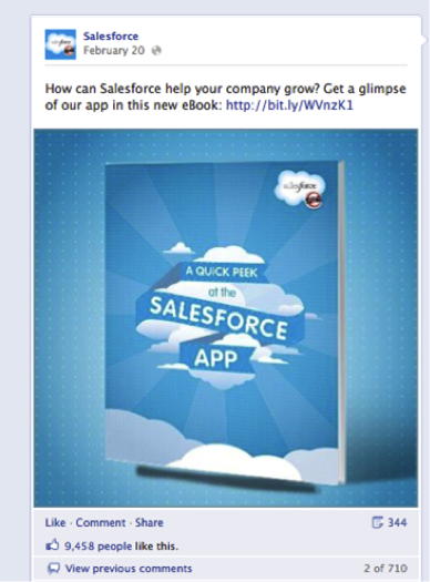 Salesforce reklama na Facebooku
