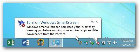 Powiadomienie o dymku SmartScreen
