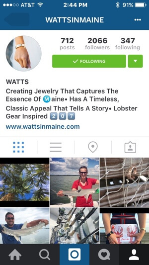 przykład brandingu profilu na Instagramie