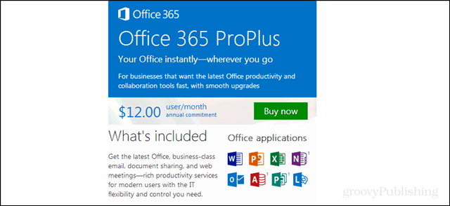 ceny pakietu Office 365 proplus, dołączone aplikacje