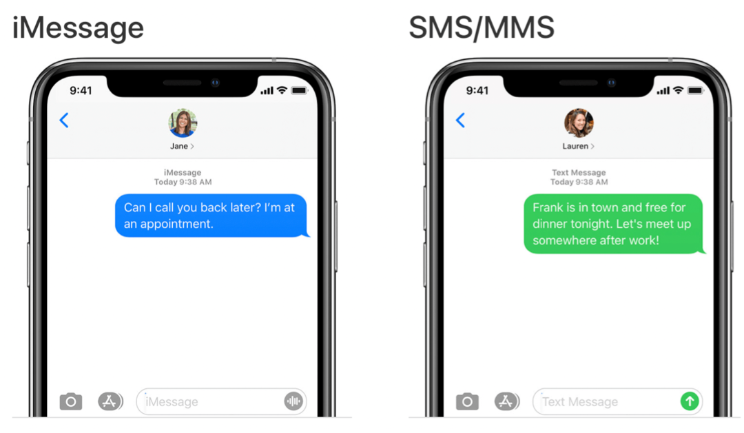 Wiadomości w macOS Big Sur iMessage vs SMS