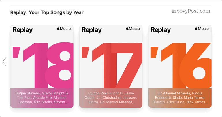 Apple Music starsze listy odtwarzania